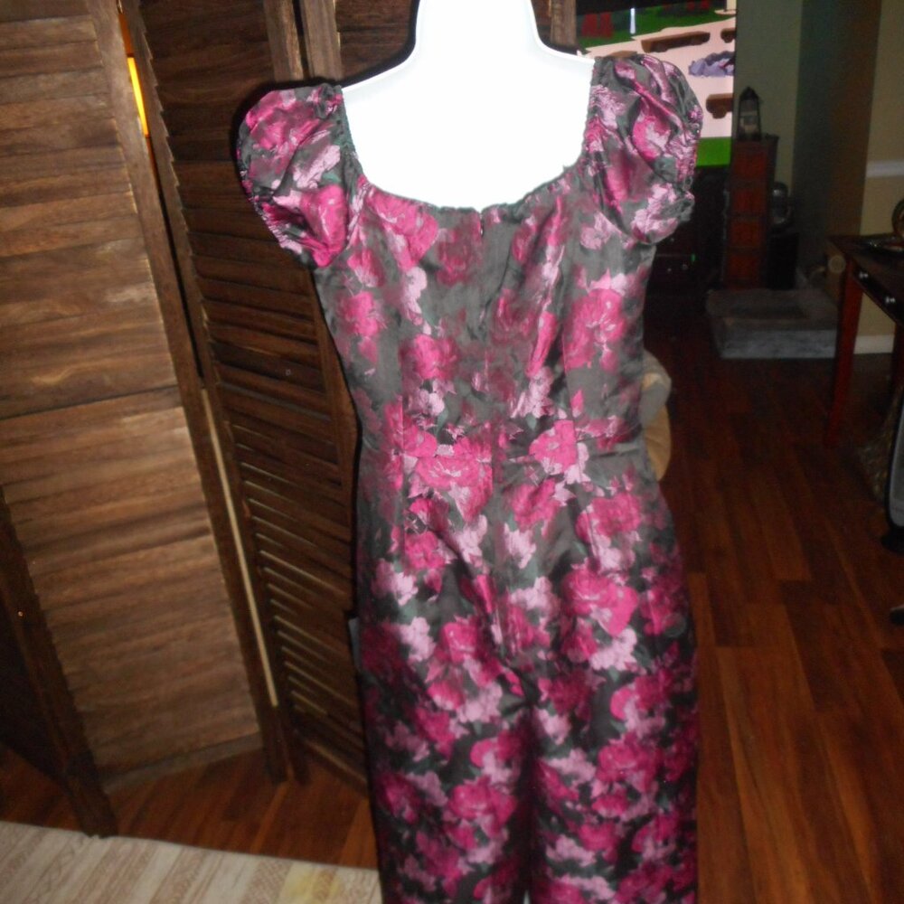 NWT Lulus jewel tone floral jumpsuit, size Medium - Picture 13 of 14